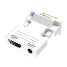 HDMI Female To VGA Male With Audio Adapter Computer Monitor TV Projector Converter(White) - 1