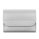 Baona BN-Q009 Small Leather Mouse Charger Storage Bag(Silver+Blue) - 1