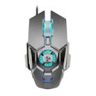 Zerodate G22 6 Keys Fan Cooled RGB Lighted Gaming Mice, Cable Length: 1.5m(Gray) - 1