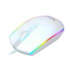 Zerodate V6 4 Keys 1600DPI Game Colorful RGB Marquee USB Wired Mouse, Cable Length: 1.35m(White) - 1