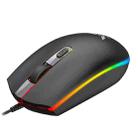 Zerodate V6 4 Keys 1600DPI Game Colorful RGB Marquee USB Wired Mouse, Cable Length: 1.35m(Black) - 1