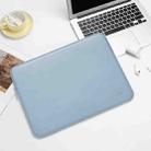 BUBM PU Leather Laptop Bag Liner Bag Tablet Protect  Cover, Size: 14 Inch(Haze Blue) - 1