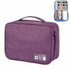 Multifunctional Cationic Digital U Disk Data Cable Storage Bag(Purple) - 1