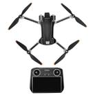 Sunnylife Drone+Remote Control Protective Sticker For DJI Mini 3 Pro RC Version(Carbon Black) - 1