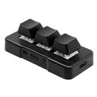 MK321 3 Keys Custom Keys Game Office PS Clip Macro Programming Keypad, Cable Length: 1.5m(Black) - 1