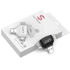 USB 2.0+8Pin +Type-C+Micro USB  4 In 1 Card Reader Supports Reading SD&TF Car(White) - 2