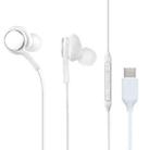 115 Type-C Digital Chip Wire-controlled Headphones For Samsung  Note 10 (White) - 1