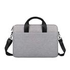 ST09 Portable Single-shoulder Laptop Bag, Size: 13.3 inches(Gray with Shoulder Strap) - 1