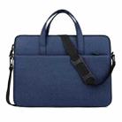 ST09 Portable Single-shoulder Laptop Bag, Size: 13.3 inches(Navy Cyan with Shoulder Strap) - 1