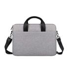 ST09 Portable Single-shoulder Laptop Bag, Size: 14.1-15.4 inches(Gray with Shoulder Strap) - 1