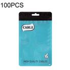 100 PCS Thumb Type Data Cable Packaging Bag Thickened Plastic Ziplock Bag  11 x 18cm(Blue) - 1