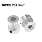 10 PCS GT2 3D Printer Synchronous Wheel Transmission Leather Pulley, Specification: 20 Tooth 5mm - 1