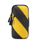 Running Mobile Phone Arm Bag Outdoor Equipment Wrist Bag(Black Yellow) - 1