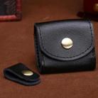 S122 Vintage Mini Leather Headphone Bag(Black) - 1