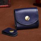 S122 Vintage Mini Leather Headphone Bag(Blue) - 1