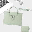 S176 Portable Waterproof Laptop Bag with Power Pack, Size: 13 inches(Mint Green) - 1