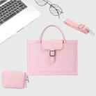 S176 Portable Waterproof Laptop Bag with Power Pack, Size: 15 inches(Cherry Pink) - 1