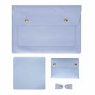 S178 3 In 1 Leather Waterproof Laptop Liner Bag, Size: 13 inches(Baby Blue) - 1