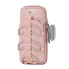 X3012 Outdoor Sports Running Waterproof Mobile Phone Arm Bag(Pink) - 1