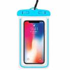 4 PCS Sealed Luminous PVC Waterproof Cover Swimming Mobile Phone Waterproof Bag(Blue) - 1