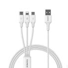 ROMOSS CB251V 3.5A USB To 8 Pin+Type-C+Micro USB 3 In 1 Charging Cable, Length: 1.8m - 1