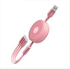 ROMOSS CB250 3.5A USB To 8 Pin+Type-C+Micro USB 3 In 1 Charging Cable(Pink) - 1