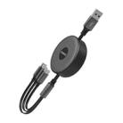 ROMOSS CB250 3.5A USB To 8 Pin+Type-C+Micro USB 3 In 1 Charging Cable(Gray) - 1