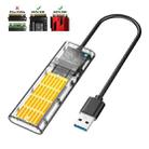 M.2 to USB 3.0 SSD Adapter for PCIE NGFF SATA M / B Key SSD Hard Drive Disk Box, Color: Gold - 1