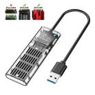 M.2 to USB 3.0 SSD Adapter for PCIE NGFF SATA M / B Key SSD Hard Drive Disk Box, Color: Black - 1