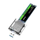 M.2 NVMe SSD Enclosure USB 3.1 Gen 2 10 Gbps to NVMe PCI-E M.2 SSD Case, Color: Transparent - 1