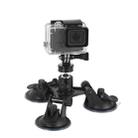 Car General Purpose Vehicle Bracket Suction Cup Fixed Glass Video Shooting Base, Shape: Suction Cup+PTZ+Gopro Screw - 1