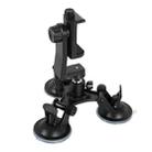 Car General Purpose Vehicle Bracket Suction Cup Fixed Glass Video Shooting Base, Shape: Suction Cup+PTZ+Phone Clip - 1