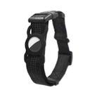 PUGGA GG1002 Polyester Dog GPS Device Protector Collar For AirTag, Size: M(Black) - 1