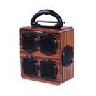 KingNeed A009 Wooden Bluetooth Speaker Subwoofer Square Dance Portable Audio - 1