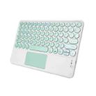 H01A 10 Inch Mini Portable Universal Wireless Bluetooth Keyboard with Touch(Green) - 1