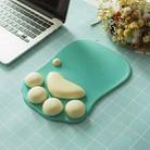 Cartoon Three-dimensional Cat Claw Wrist Protection Mouse Pad(Green) - 1