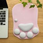 Cartoon Three-dimensional Cat Claw Wrist Protection Mouse Pad(Pink) - 1