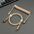 Mechanical Keyboard Spring Cable Gold-plated Aerial Plug(Yellow) - 1
