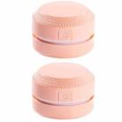 2PCS Desktop Mini Vacuum Cleaner Rubber Confetti Keyboard Cleaner(Pink) - 1