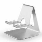 3-gear Adjustable Lazy Metal Mobile Phone Tablet Bracket(Silver) - 1