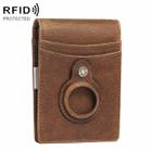 HUMERPAUL BP993 RFID Anti-Theft Brush Pocket Card Bag Suitable For AirTag(Brown) - 1