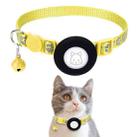 Pet Cat Reflective Collar with Bell for Airtag Tracker(Yellow) - 1