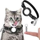 Pet Anti Lost Address Pendant Collar with Bell for Airtag(Black) - 1