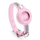 For Airtag Tracker Protective Cover Pet PU Collar, Specification: S(Pink) - 1