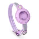 For Airtag Tracker Protective Cover Pet PU Collar, Specification: M(Purple) - 1