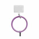 3 PCS Phone Case Silicone Bracelet Keychain Anti-fall Phone Lanyard with Patch(Purple) - 1