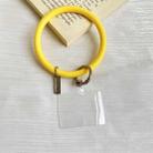 3 PCS Phone Case Silicone Bracelet Keychain Anti-fall Phone Lanyard with Patch(Lemon Yellow) - 1