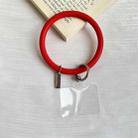 3 PCS Phone Case Silicone Bracelet Keychain Anti-fall Phone Lanyard with Patch(Red) - 1