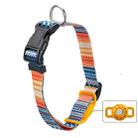 Geometric Print Ethnic Pet Collar for AirTag, Specification: S( Orange) - 1