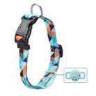 Geometric Print Ethnic Pet Collar for AirTag, Specification: M( Mint Green) - 1